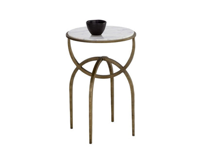 Sunpan - Alicent End Table - White Marble - 110188 view 1