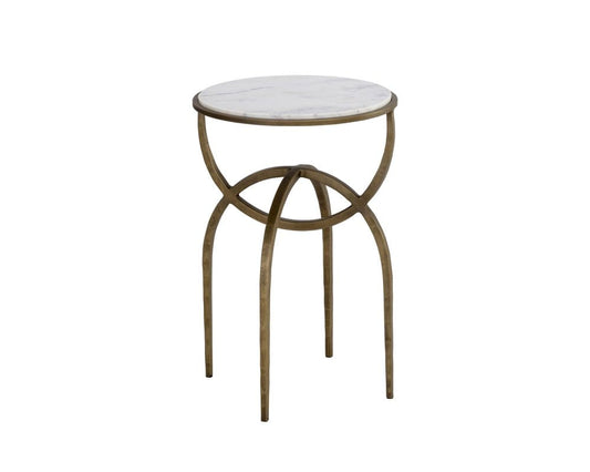 Sunpan - Alicent End Table - White Marble - 110188 view 2