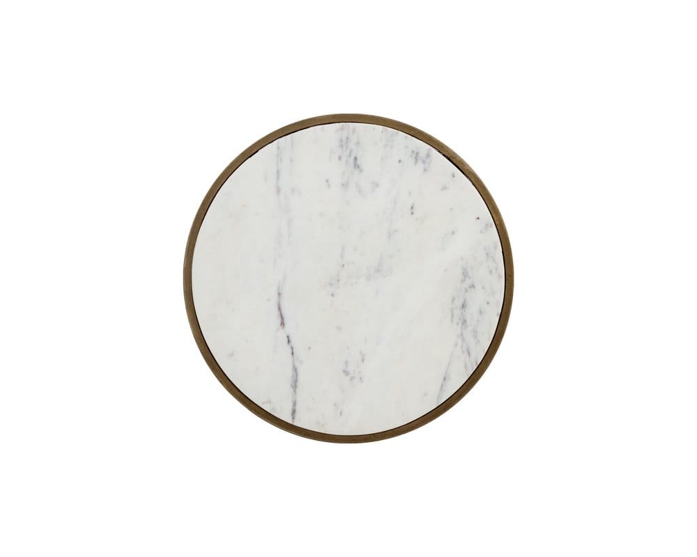 Sunpan - Alicent End Table - White Marble - 110188 view 4