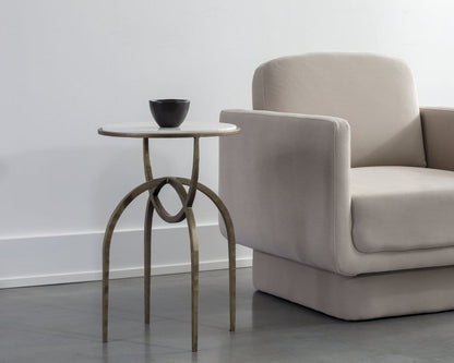 Sunpan - Alicent End Table - White Marble - 110188 view 5