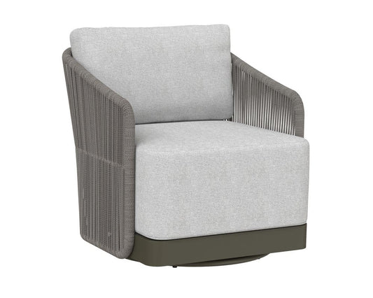 Sunpan - Allariz Swivel Armchair - Warm Grey - Gracebay Light Grey - 109651 view 1
