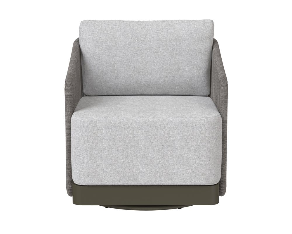 Sunpan - Allariz Swivel Armchair - Warm Grey - Gracebay Light Grey - 109651 view 2