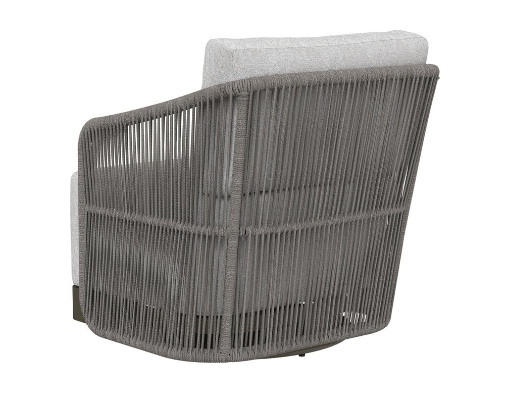 Sunpan - Allariz Swivel Armchair - Warm Grey - Gracebay Light Grey - 109651 view 4
