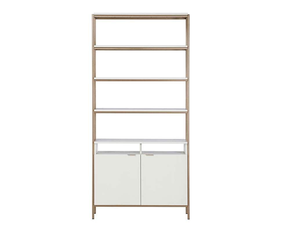 Sunpan - Artezia Ambrose Modular Bookcase Large - Champagne Gold - Cream - 107644 veiw 2
