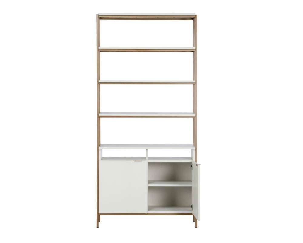 Sunpan - Artezia Ambrose Modular Bookcase Large - Champagne Gold - Cream - 107644 veiw 3