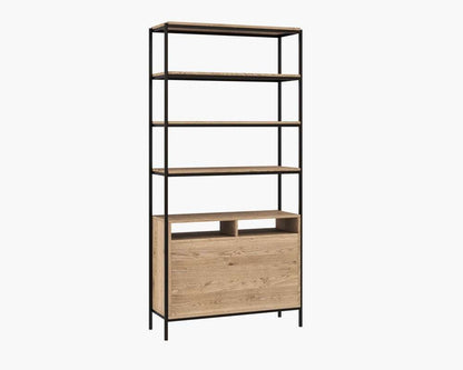 Sunpan - Artezia Ambrose Modular Bookcase Large - Rustic Oak - Black - 108794_CLOSEOUT veiw 4