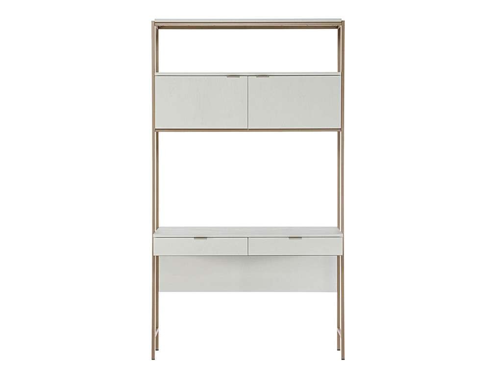 Sunpan - Artezia Ambrose Modular Wall Desk - Champagne Gold - Cream - 107643 veiw 2