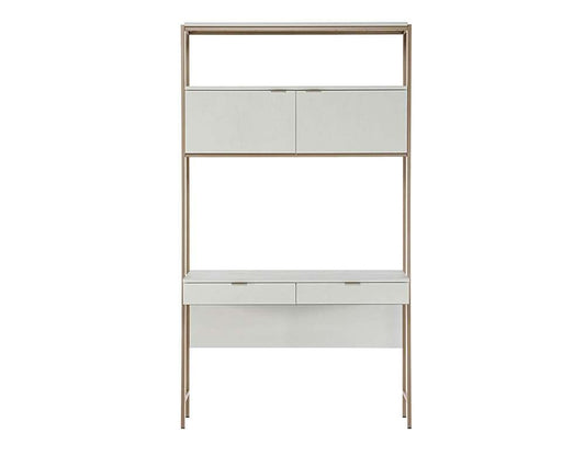 Sunpan - Artezia Ambrose Modular Wall Desk - Champagne Gold - Cream - 107643 veiw 2