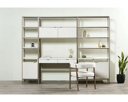 Sunpan - Artezia Ambrose Modular Wall Desk - Champagne Gold - Cream - 107643 veiw 5