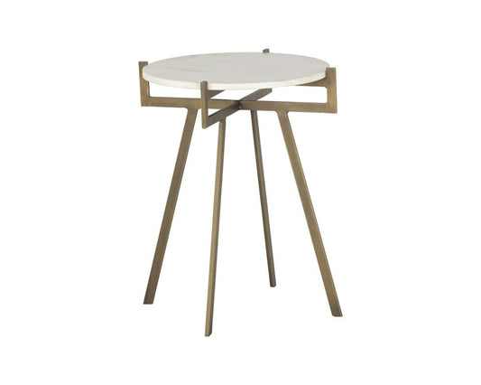 Sunpan - Anak Side Table - White - 106289 view 1