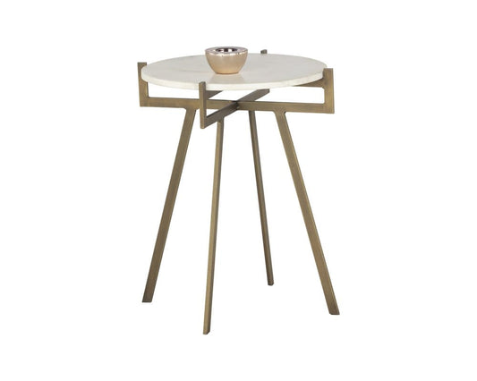 Sunpan - Anak Side Table - White - 106289 view 2
