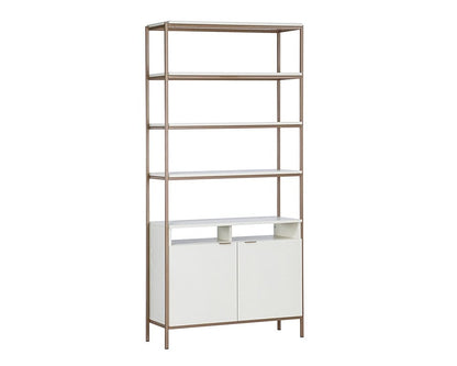 Sunpan - Artezia Ambrose Modular Bookcase Large - Champagne Gold - Cream - 107644_CLOSEOUT view 1