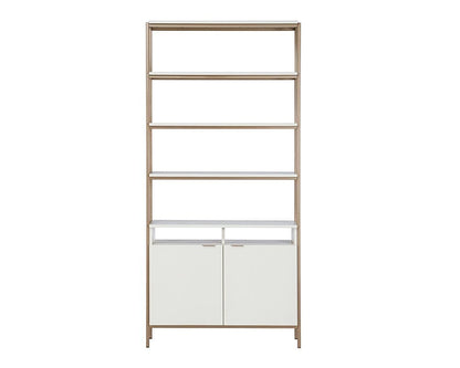 Sunpan - Artezia Ambrose Modular Bookcase Large - Champagne Gold - Cream - 107644_CLOSEOUT view 2