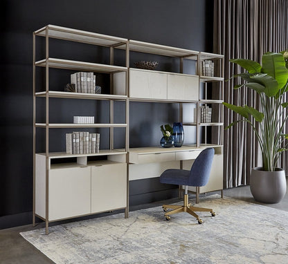 Sunpan - Artezia Ambrose Modular Bookcase Large - Champagne Gold - Cream - 107644_CLOSEOUT view 5