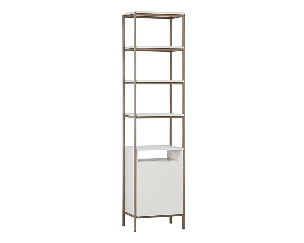 Sunpan - Artezia Ambrose Modular Bookcase Small - Champagne Gold - Cream - 107645 view 1
