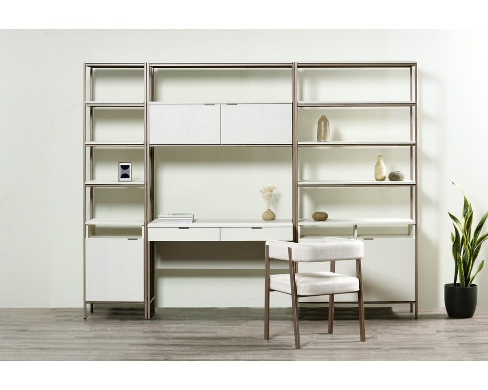 Sunpan - Artezia Ambrose Modular Bookcase Small - Champagne Gold - Cream - 107645 view 4