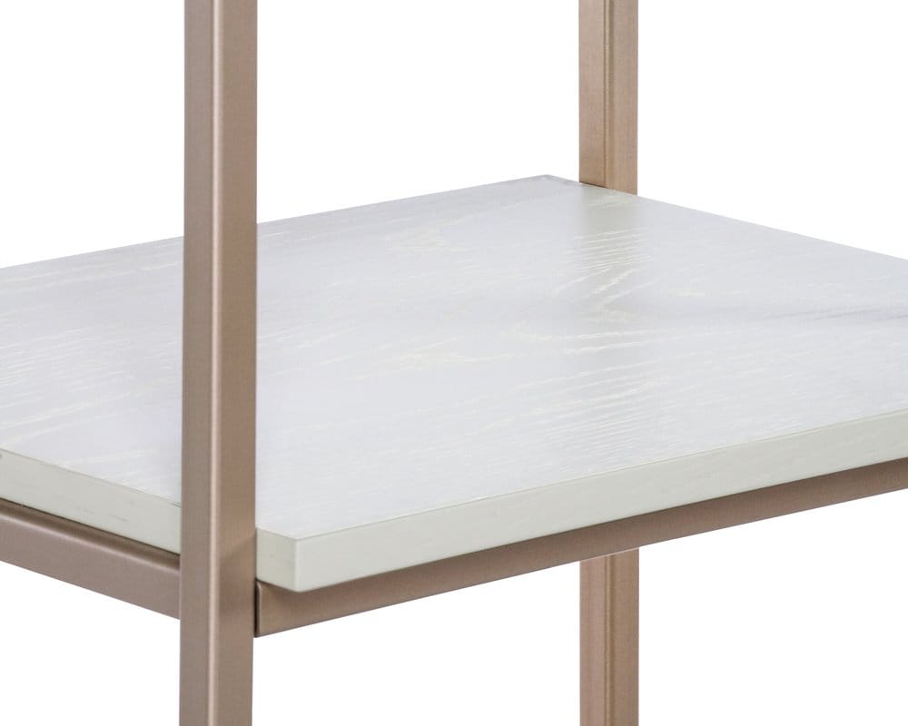 Sunpan - Artezia Ambrose Modular Bookcase Small - Champagne Gold - Cream - 107645 view 5