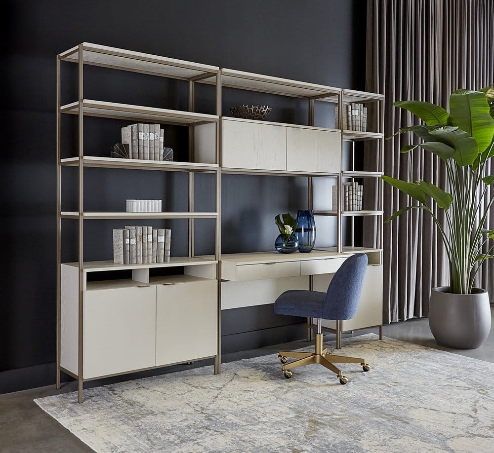 Sunpan - Artezia Ambrose Modular Bookcase Small - Champagne Gold - Cream - 107645 view 6