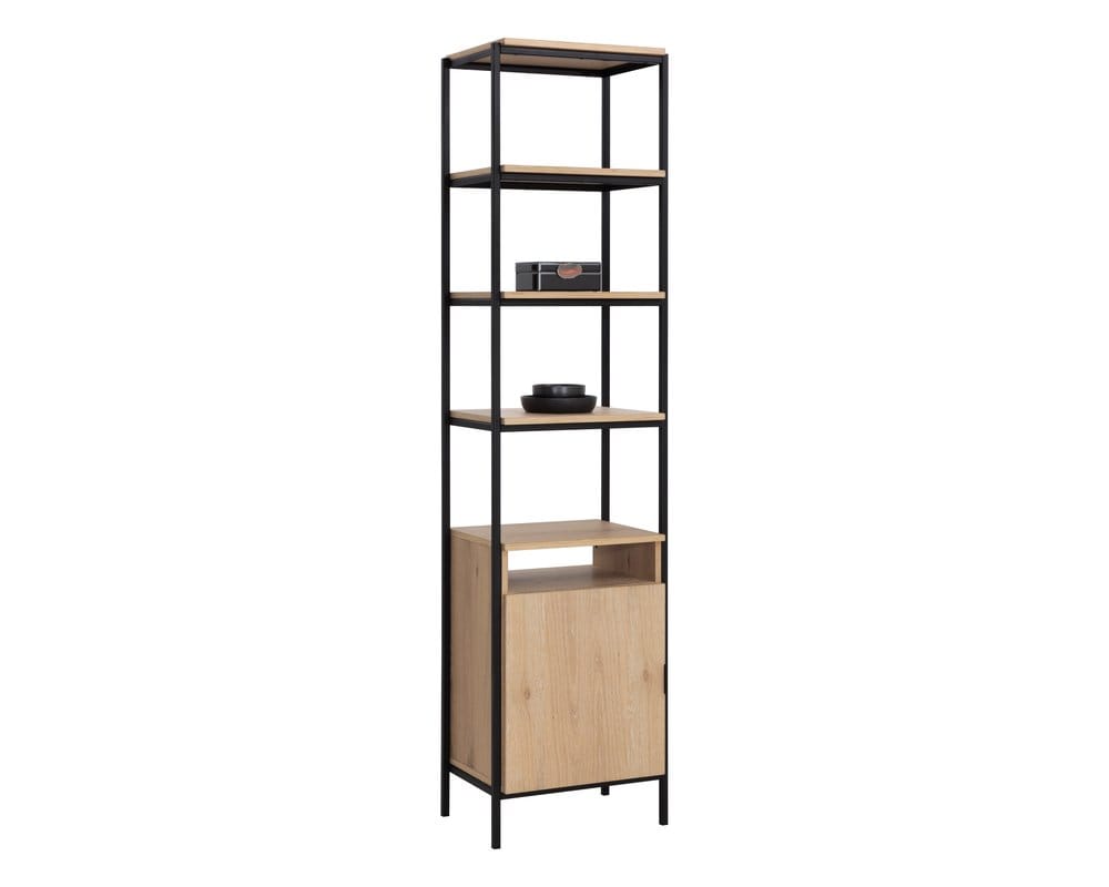 Sunpan - Artezia Ambrose Modular Bookcase Small - Rustic Oak - Black - 108793_CLOSEOUT view 1