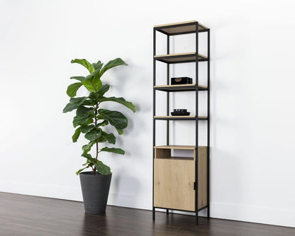 Sunpan - Artezia Ambrose Modular Bookcase Small - Rustic Oak - Black - 108793_CLOSEOUT view 5