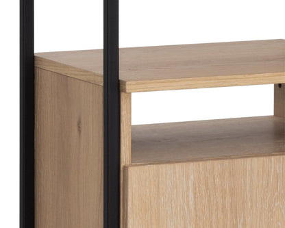 Sunpan - Artezia Ambrose Modular Bookcase Small - Rustic Oak - Black - 108793_CLOSEOUT view 6