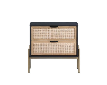Sunpan - Artezia Avida Nightstand - Gold - Black/Natural - 107163 view 2