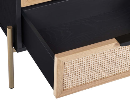 Sunpan - Artezia Avida Nightstand - Gold - Black/Natural - 107163 view 4