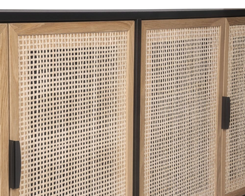 Sunpan - Artezia Avida Sideboard - Large - Gold - Black/Natural - 108075_CLOSEOUT view 7
