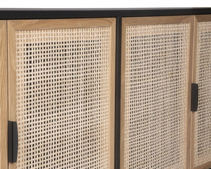 Sunpan - Artezia Avida Sideboard - Large - Gold - Black/Natural - 108075_CLOSEOUT view 7