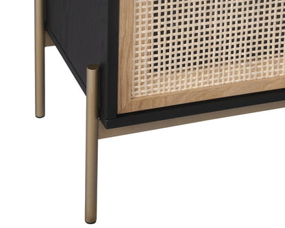 Sunpan - Artezia Avida Sideboard - Large - Gold - Black/Natural - 108075_CLOSEOUT view 8