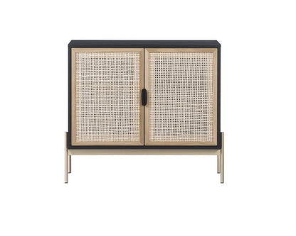Sunpan - Artezia Avida Sideboard - Small - Gold - Black/Natural - 106836 view 2
