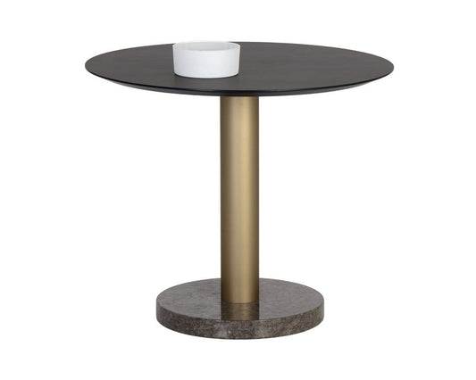 Sunpan - Artezia Monaco Bistro Table - Gold - Grey Marble / Charcoal Grey - 35.5in - 105878 view 1