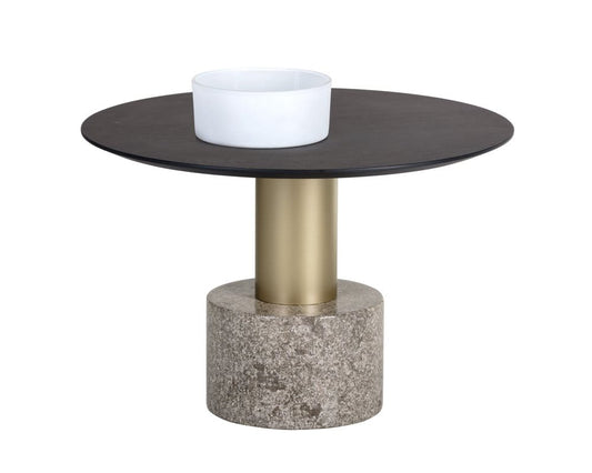 Sunpan - Artezia Monaco Coffee Table - Gold - Grey Marble / Charcoal Grey - 104627 view 1