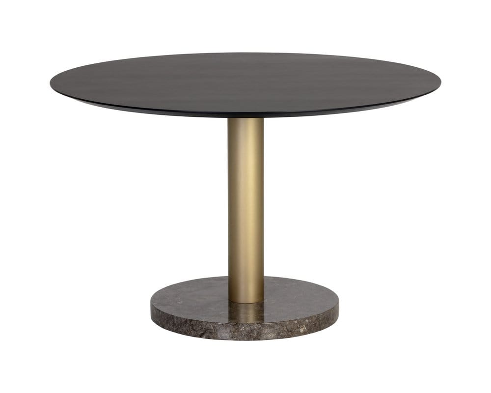 Sunpan - Artezia Monaco Dining Table - Gold - Grey Marble / Charcoal Grey - 48in - 105882 view 2