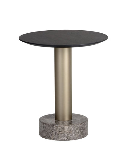 Sunpan - Artezia Monaco End Table - Gold - Grey Marble / Charcoal Grey - 104629 view 2