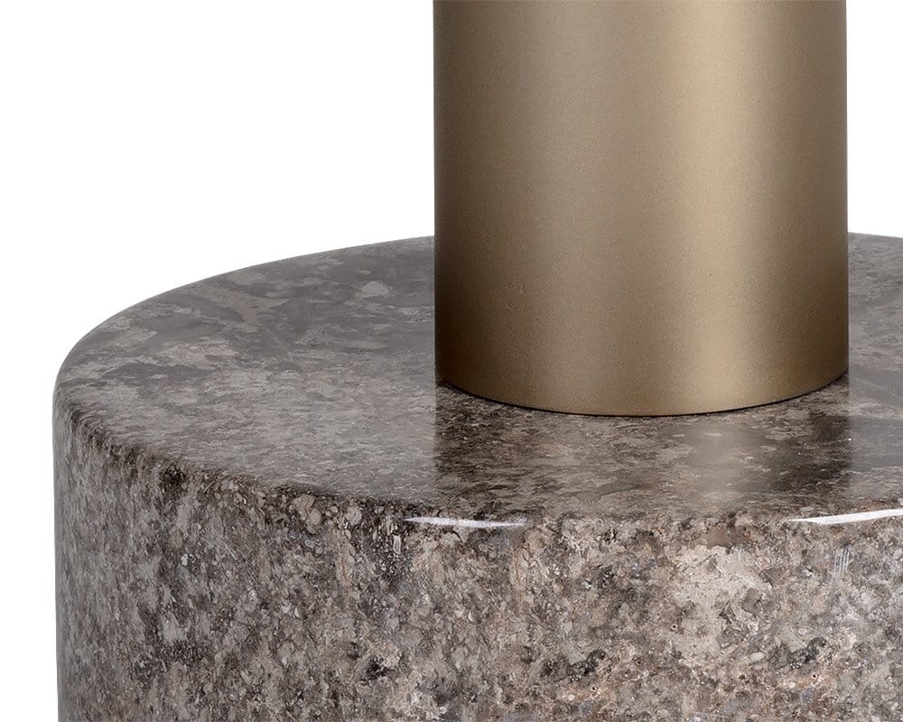 Sunpan - Artezia Monaco End Table - Gold - Grey Marble / Charcoal Grey - 104629 view 4