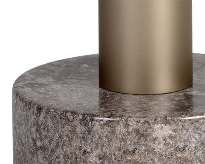 Sunpan - Artezia Monaco End Table - Gold - Grey Marble / Charcoal Grey - 104629 view 4