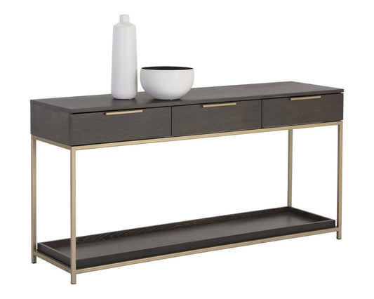 Sunpan - Artezia Rebel Console Table With Drawers - Gold - Charcoal Grey - 105889 view 1