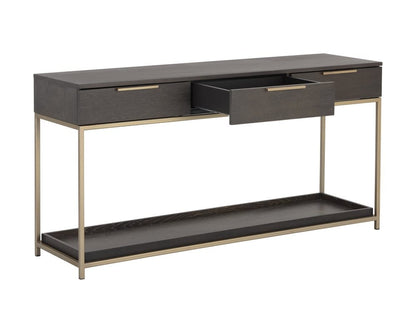 Sunpan - Artezia Rebel Console Table With Drawers - Gold - Charcoal Grey - 105889 view 3