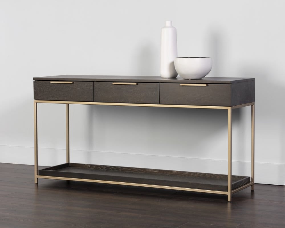 Sunpan - Artezia Rebel Console Table With Drawers - Gold - Charcoal Grey - 105889 view 4