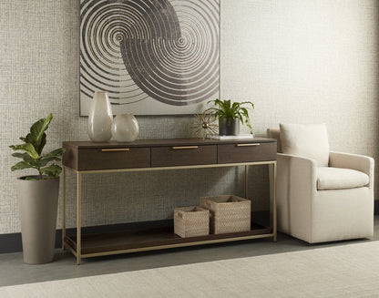 Sunpan - Artezia Rebel Console Table With Drawers - Gold - Charcoal Grey - 105889 view 7