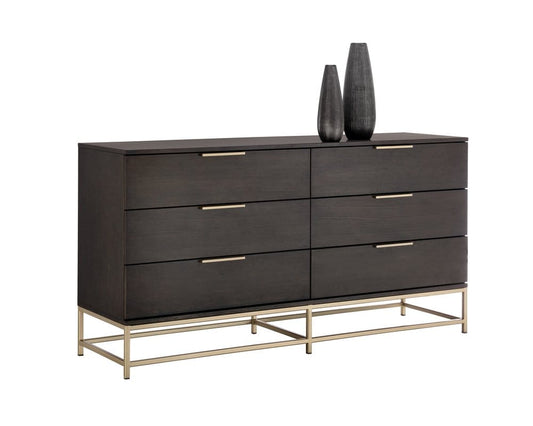 Sunpan - Artezia Rebel Dresser Small - Gold - Charcoal Grey - 104609_CLOSEOUT view 1