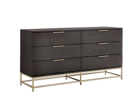 Sunpan - Artezia Rebel Dresser Small - Gold - Charcoal Grey - 104609_CLOSEOUT view 2