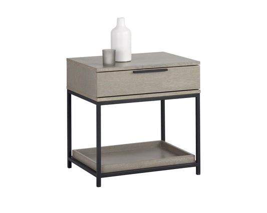Sunpan - Artezia Rebel Nightstand Small - Black - Taupe - 104608_CLOSEOUT view 1