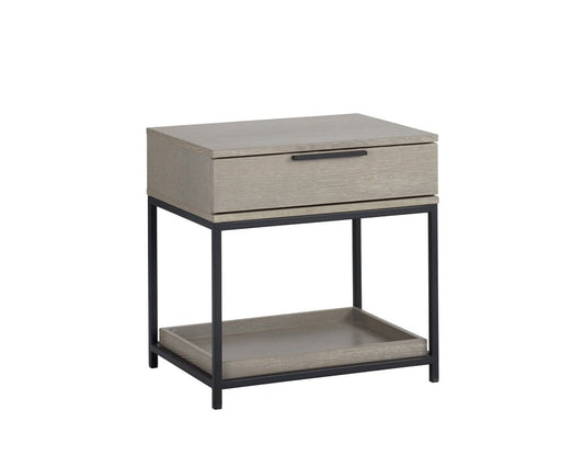 Sunpan - Artezia Rebel Nightstand Small - Black - Taupe - 104608_CLOSEOUT view 2