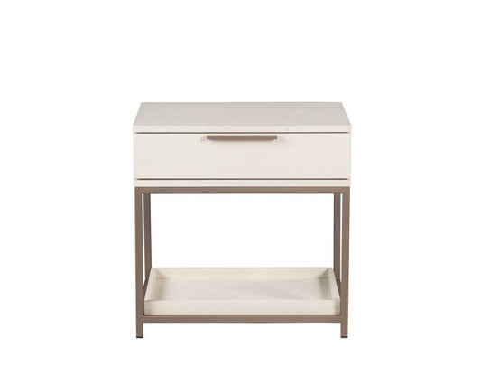 Sunpan - Artezia Rebel Nightstand Small - Champagne Gold - Cream - 108078 view 2