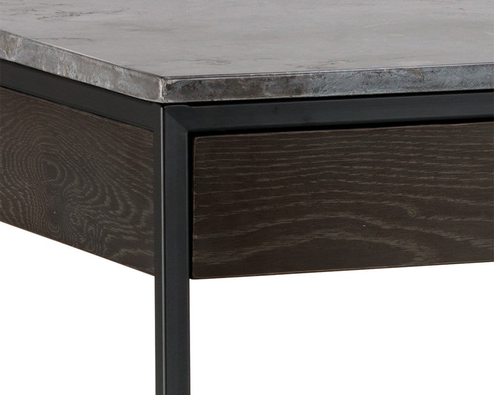 Sunpan - Artezia Stamos Desk - Black - Grey Marble / Charcoal Grey - 104634 view 5