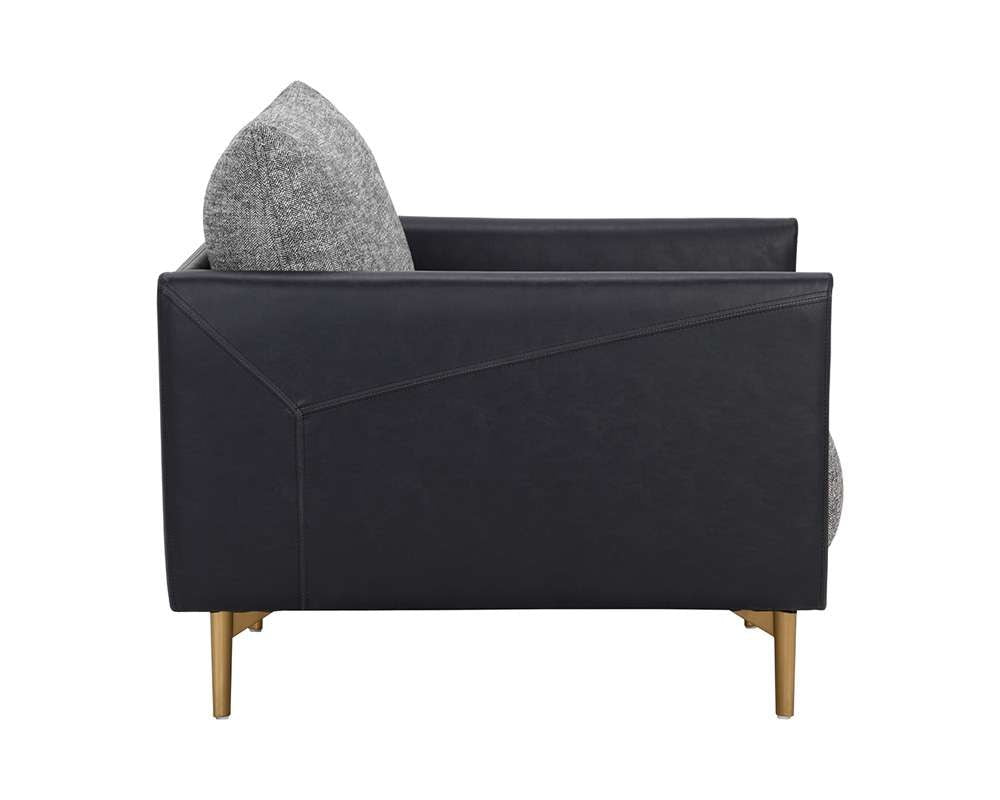 Sunpan - 5West Ashi Armchair - Nash Zebra / Coal Black - 110997 veiw 3