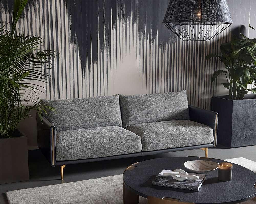 Sunpan - 5West Ashi Sofa - Nash Zebra / Coal Black - 110996 veiw 4