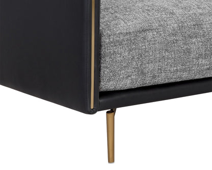 Sunpan - 5West Ashi Sofa - Nash Zebra / Coal Black - 110996 view 6